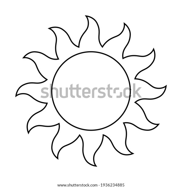 Vector Icon Black White Border Line Stock Vector (Royalty Free ...