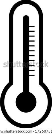 vector icon black and white thermometer celcius kelvin farenheit