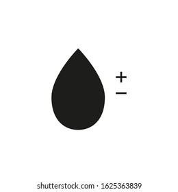 vector icon with blood drop shape