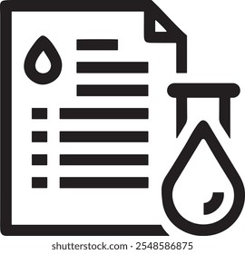 Icono de Vector para análisis de sangre.