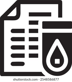 Icono de Vector para análisis de sangre.