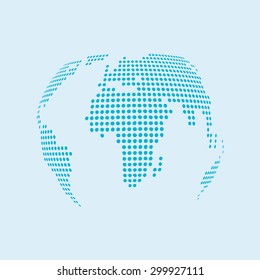 Vector Icon. Blue Earth.