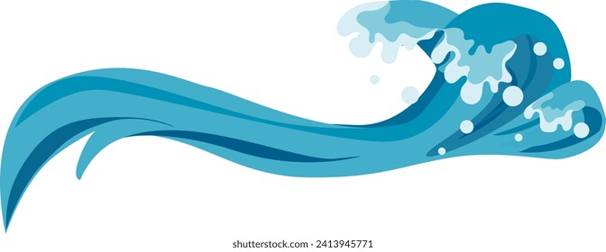 Icono vector de la ola de agua azul