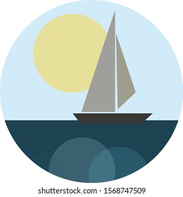 a vector of icon boat.