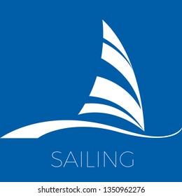 Vector icon boat, sailing and ship