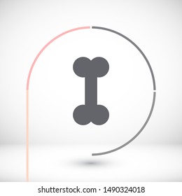 Vector icon a bone to a dog 10 EPS . Lorem Ipsum Illustration design