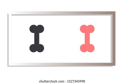 Vector icon a bone to a dog 10 EPS . Lorem Ipsum Illustration design