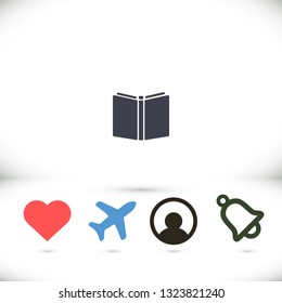 Vector icon book 10 EPS