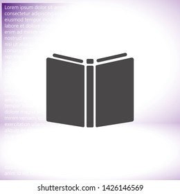 Vector icon book 10 EPS . Lorem Ipsum Illustration design