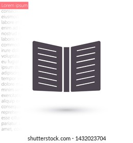 Vector icon book 10 EPS . Lorem Ipsum Illustration design