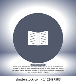 Vector icon book 10 EPS . Lorem Ipsum Illustration design
