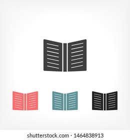Vector icon book 10 EPS . Lorem Ipsum Illustration design