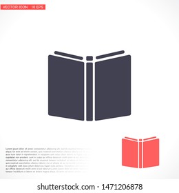 Vector icon book 10 EPS . Lorem Ipsum Illustration design