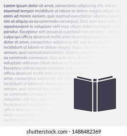 Vector icon book 10 EPS . Lorem Ipsum Illustration design
