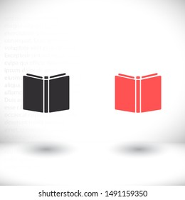 Vector icon book 10 EPS . Lorem Ipsum Illustration design