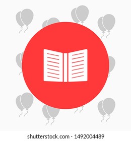 Vector icon book 10 EPS . Lorem Ipsum Illustration design