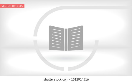 Vector icon book 10 EPS . Lorem Ipsum Illustration design