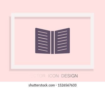 Vector icon book 10 EPS . Lorem Ipsum Illustration design