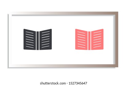 Vector icon book 10 EPS . Lorem Ipsum Illustration design