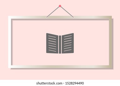 Vector icon book 10 EPS . Lorem Ipsum Illustration design