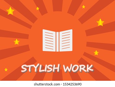 Vector icon book 10 EPS . Lorem Ipsum Illustration design