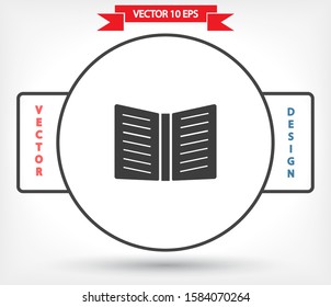 Vector icon book 10 EPS . Lorem Ipsum Illustration design