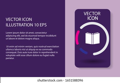 Vektorillustration Icon Buch 10 EPS . Lorem-Ipsum-Illustrationsdesign