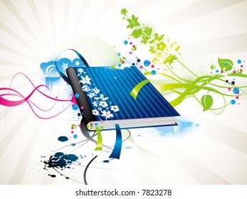 vector icon book blue
