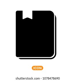 Vector Icon of Book. Bookmarks symbol in flat style. Icons of Notepad.