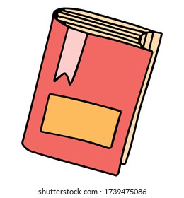 Vector icon of book, books, pile of books, paper book, electronic book, open book. Handdrawn black outline isolated on white background.  Doodle style.
