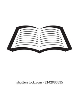 Vector icon book, solid illustration, pictogram isolated on white