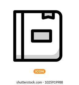 Vector icon of Book. Symbol of media reader