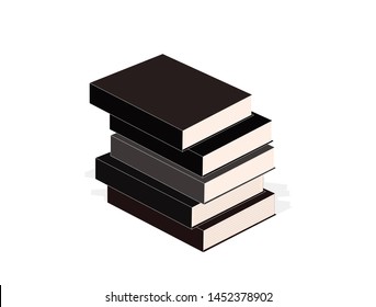 Vector icon of books. Knowledge, education and science.