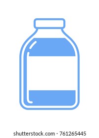 Vector icon bottle on a white background. Vector illustration.