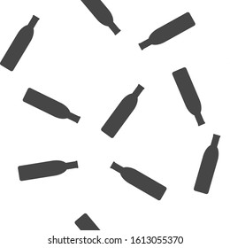 Vector icon Bottle seamless pattern on a white background.