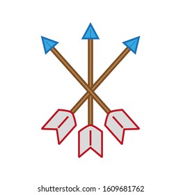 vector icon with bow arrow shape