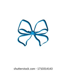 Vector icon bow
isometric. 3d  sign isolated on white background.