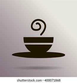 Vector icon of the bowl for soup