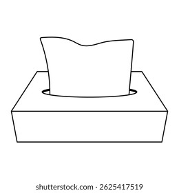Vektorsymbol-Box mit Serviette einzeln auf weißem Hintergrund