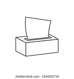 Vector icon box with napkin on white isolated background. 