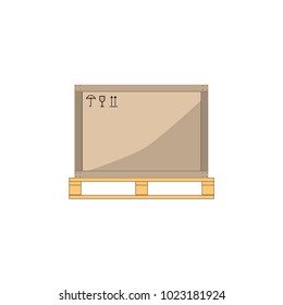 Vector icon box on pallet.