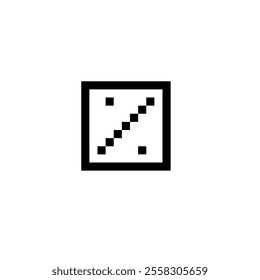 vector icon box and percent in pixel style