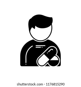 Vector icon for boy patient