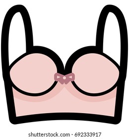 Vector Icon of bra for women in flat style. Pixel perfect. Business and office look. For shops and stores 