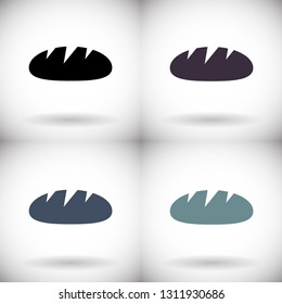 Vector icon bread 10 EPS