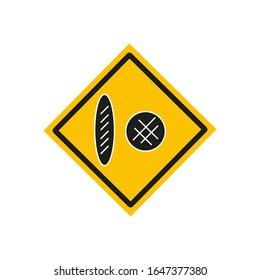 vector icon, bread white background