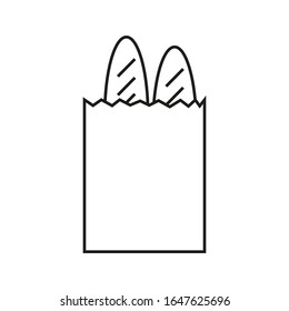 vector icon, bread white background