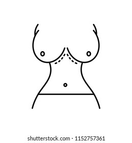 Vector icon for  breast augmentation