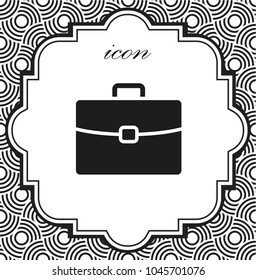 vector icon briefcase on a geometric background of eps