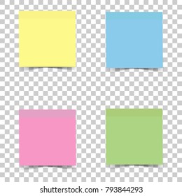 Vector icon bright multicolored sticker for notes. Vector sticker on transparent background.
